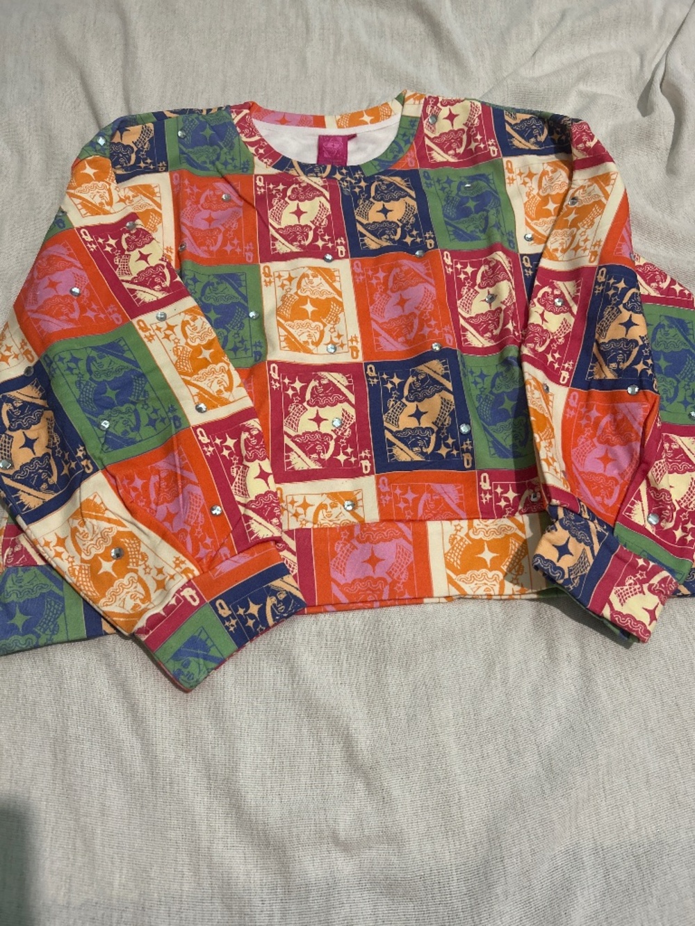 Queen of Sparkles fall card sweatshirt